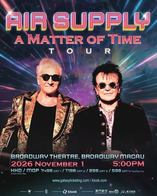Air Supply演唱會澳門站 – A Matter of Time Tour
