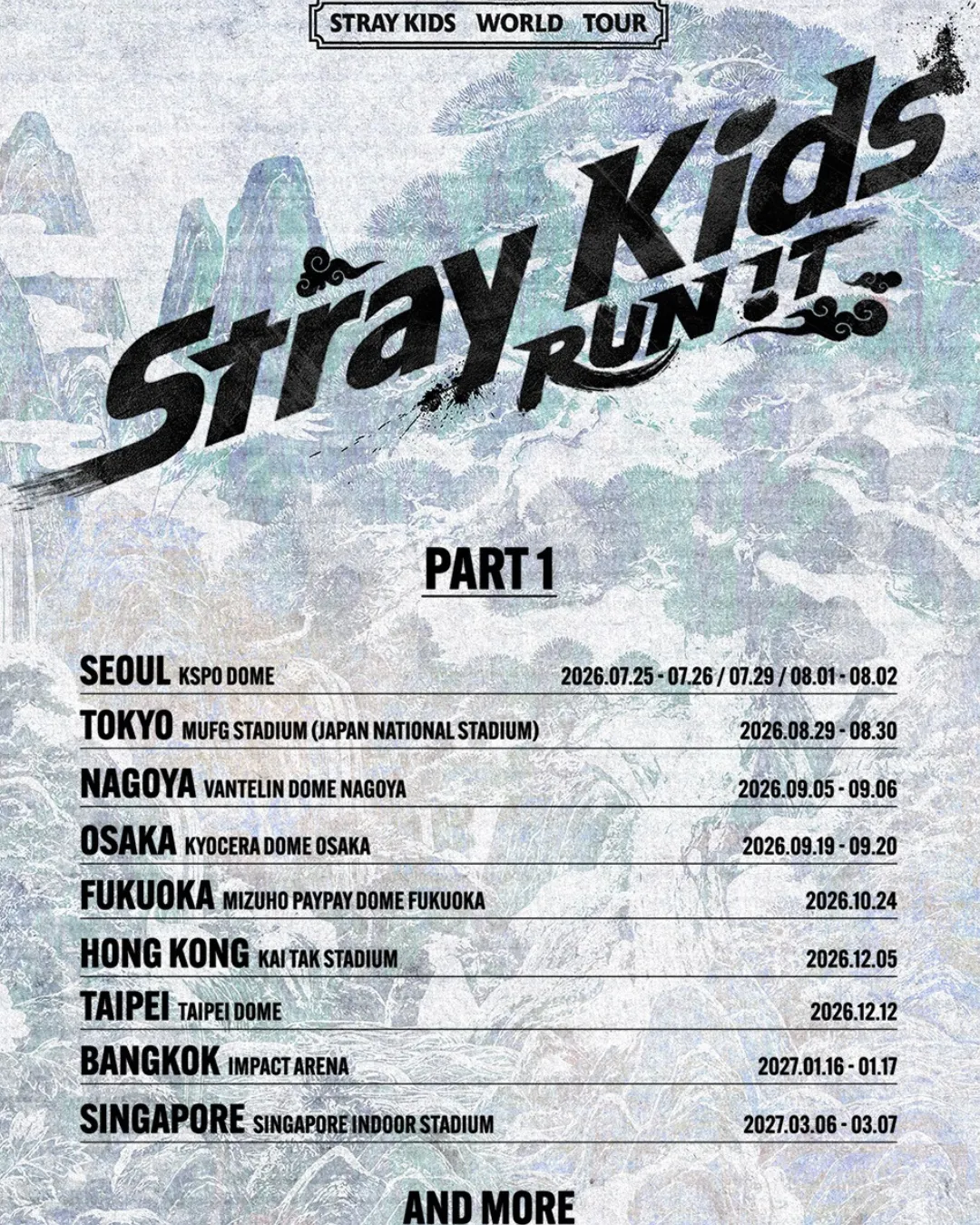 Stray Kids 世界巡會演唱會香港站2026 World Tour <RUN IT>