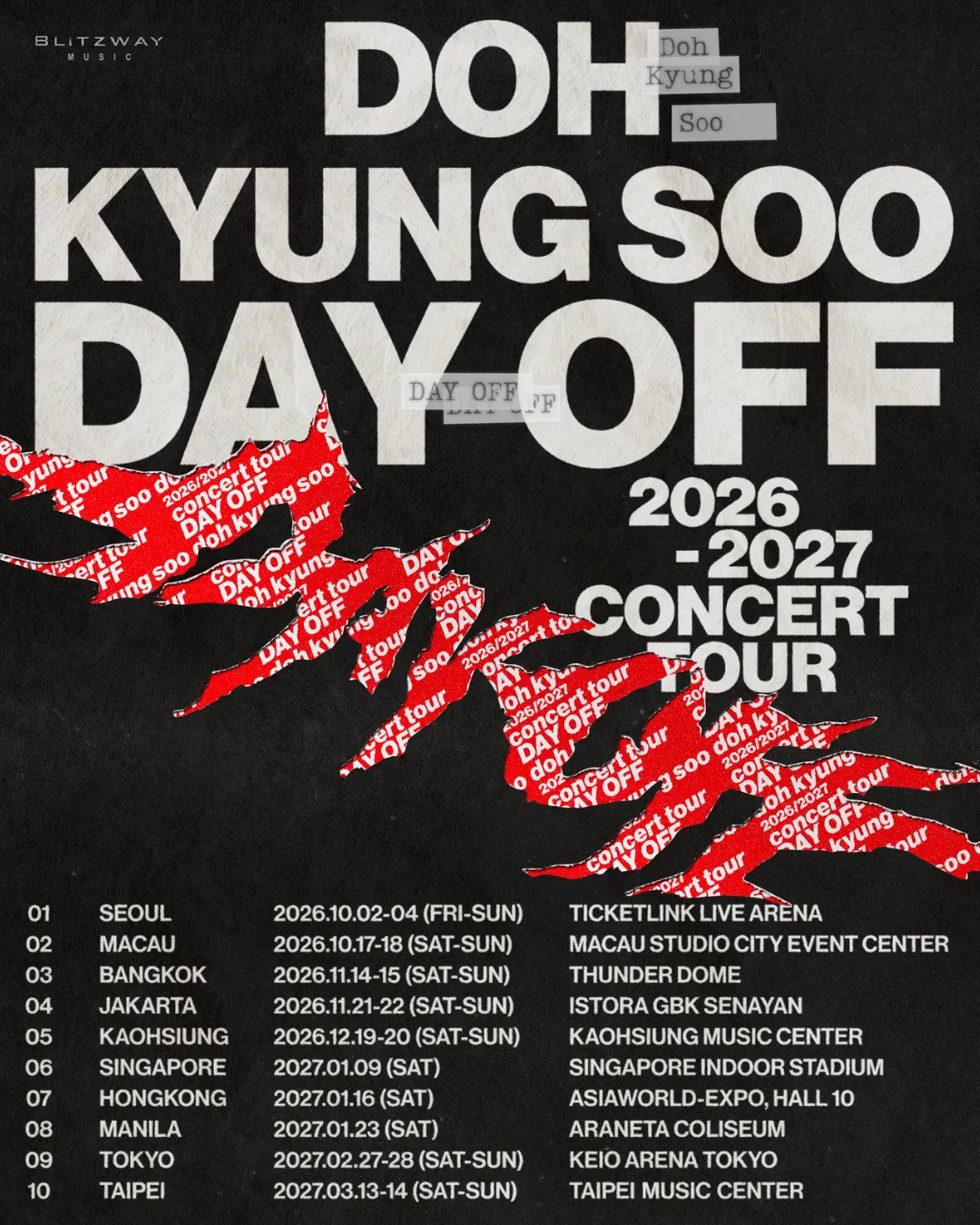 都敬秀演唱會香港站2027 DOH KYUNG SOO CONCERT TOUR [DAY OFF]