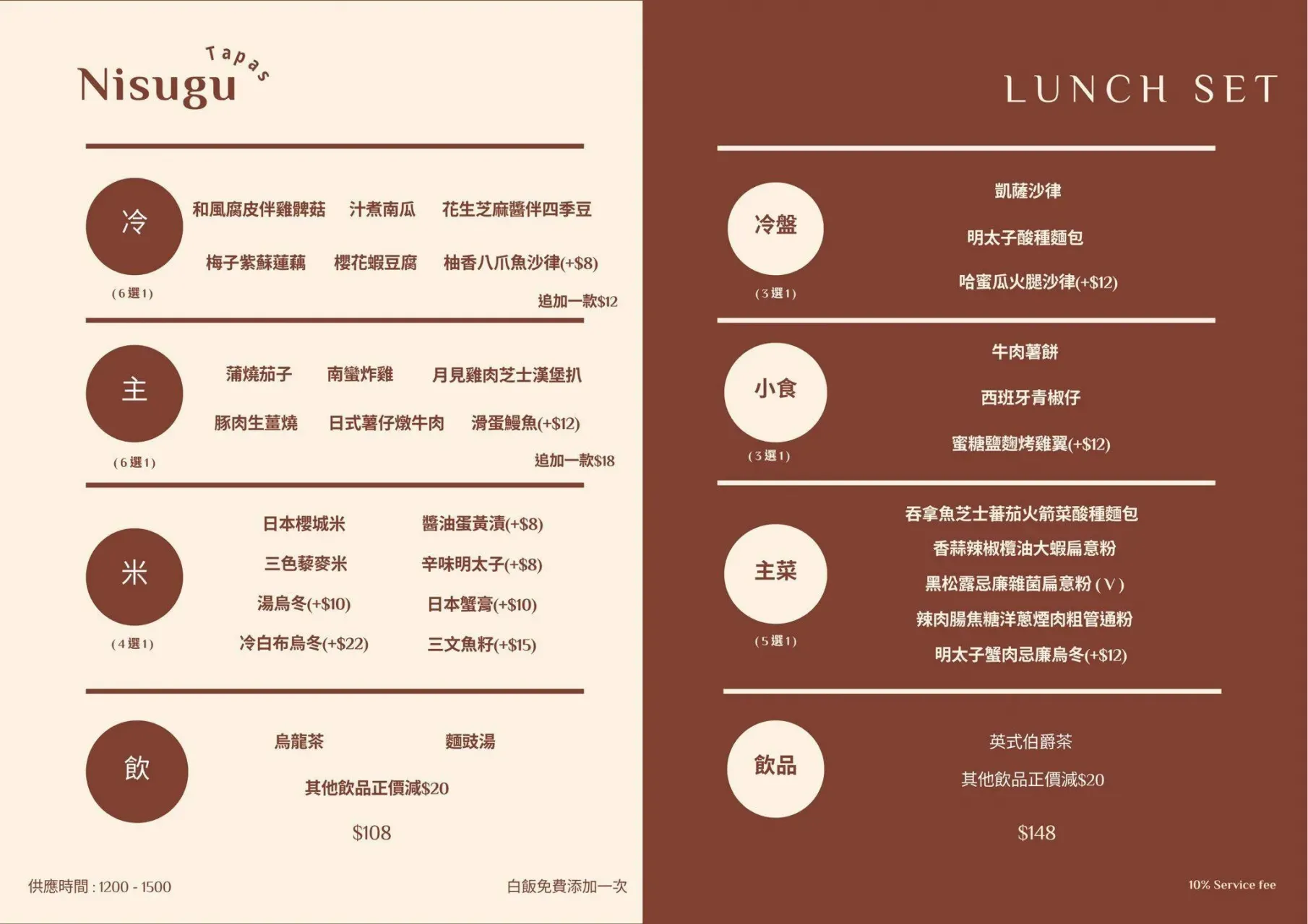 Nisugu食評/餐牌/價錢/訂座優惠