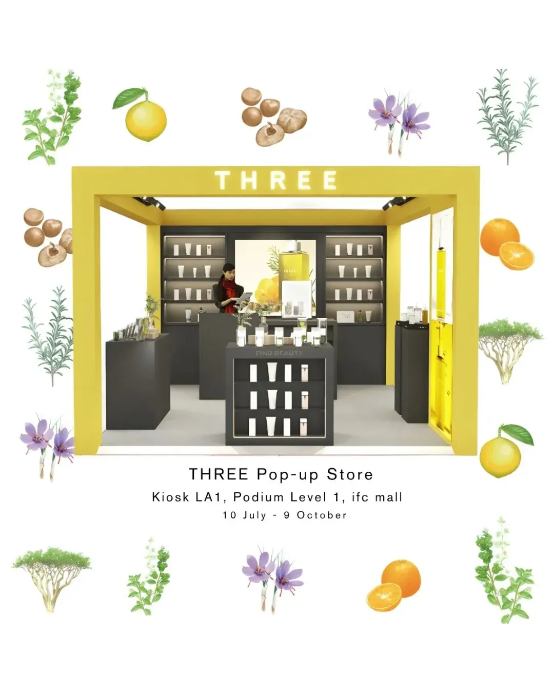 THREE Cosmetics ifc mall 期間限定店