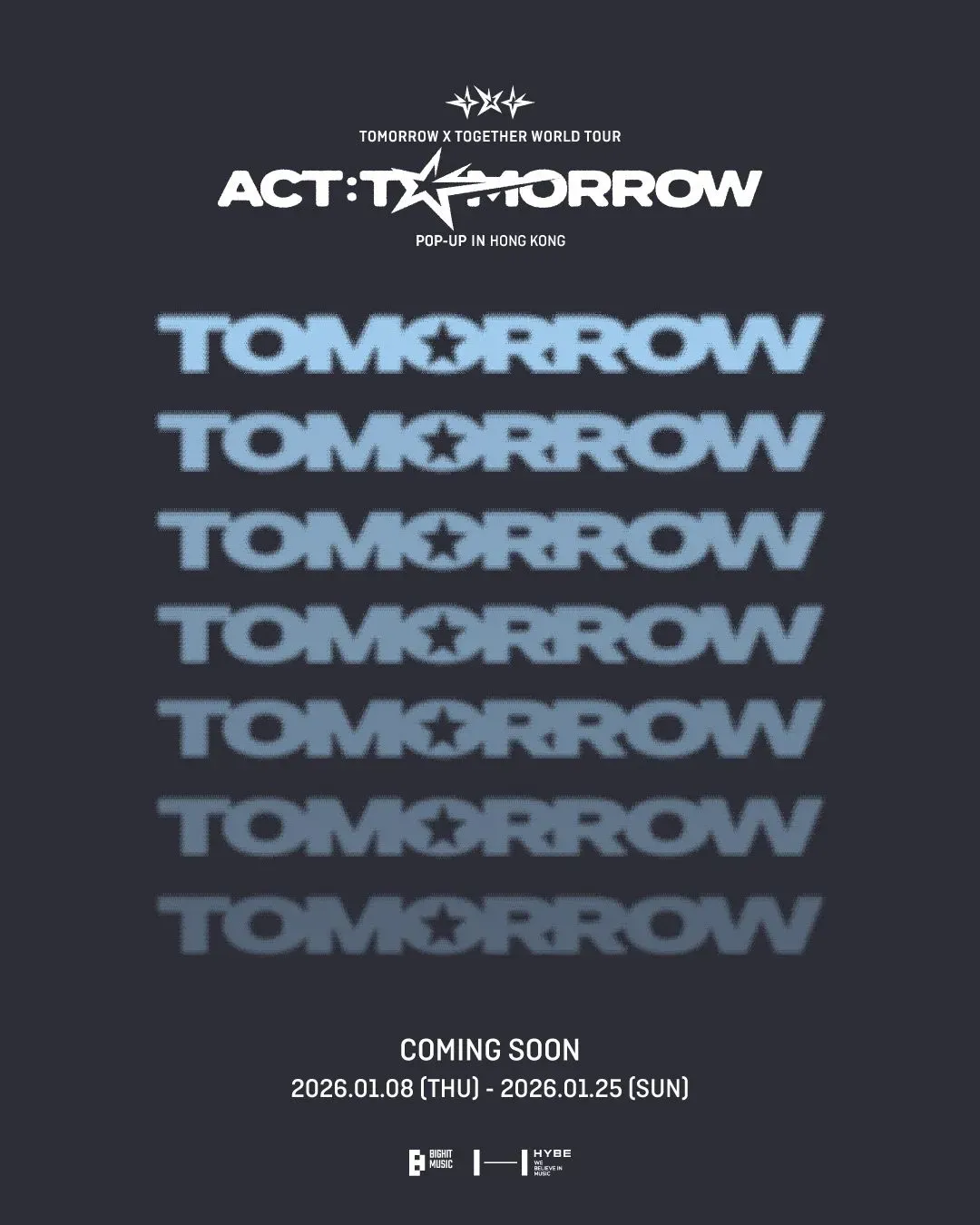 TXT WORLD TOUR <ACT : TOMORROW> POP-UP in HONG KONG