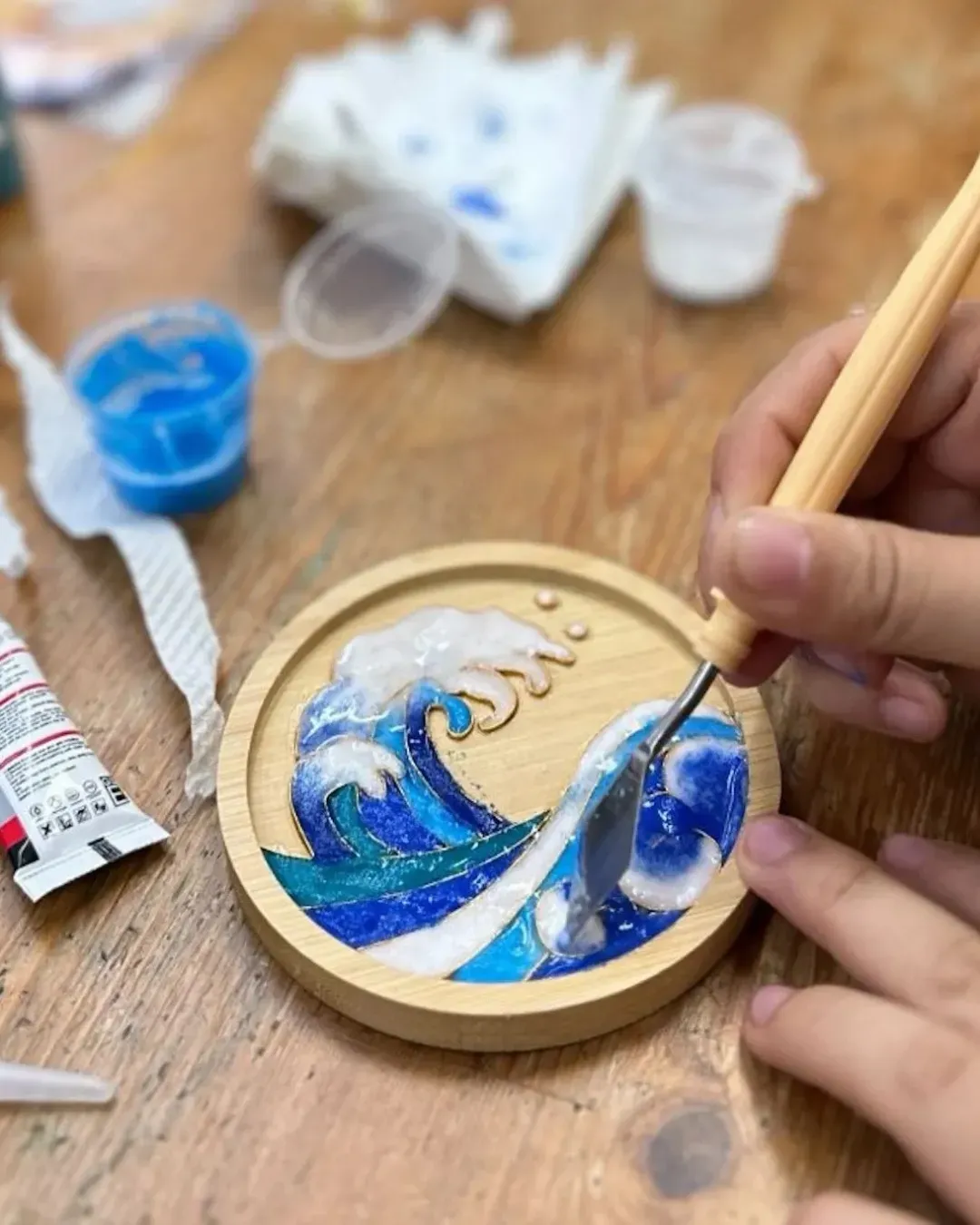 景泰藍掐絲琺瑯杯墊工作坊
