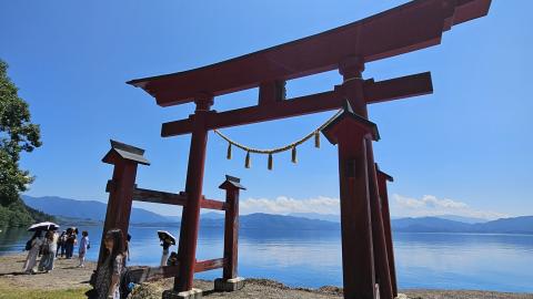 秋田第一湖 田澤湖 一周巴士線 半天遊
