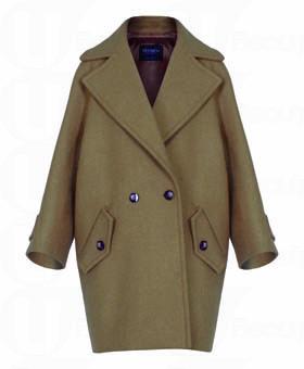 美品 16AW Max&Co il mio cappotto マックス&コー シェブロン柄 ウール 