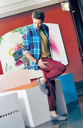 Fratelli Rossetti Summer 流蘇鞋、7 For All Mankind 牛仔褲。