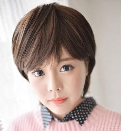 斜瀏海短髮