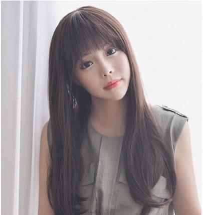 齊瀏海長髮