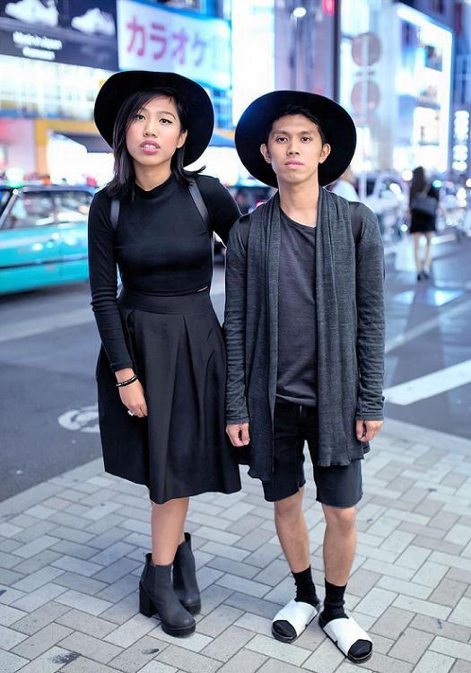 日韓街拍：春季情侶裝穿搭