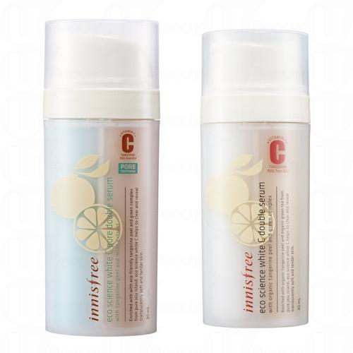 不少人都知道維他命C 是最有效的抗氧美白成份，來自濟州innisfree 更發現柑橘皮所含有的維他命C 較柑橘果肉高4 倍，故以柑橘皮推出生機蜜柑維C臻白系列，精華素以美白和收毛孔作主打，更以濟州有機柑橘之中的維他命C 為主要成份，為肌膚美白同時保濕。