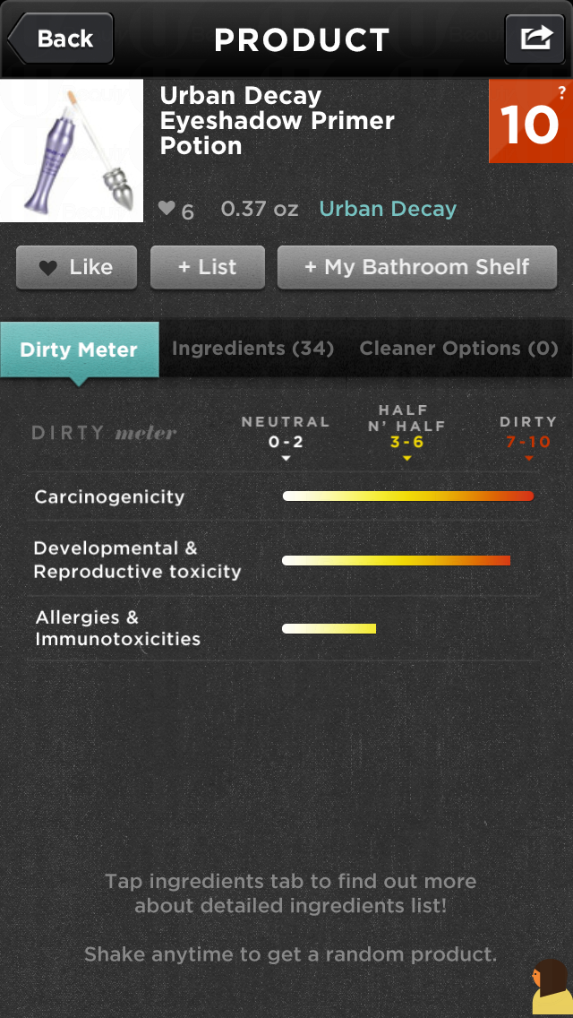 Think Dirty:用app check下你用的化妝護膚品有無毒 Think Dirty:用app check下你用的化妝護膚品有無毒
