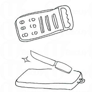 面膜 DIY 工具: 刀子
