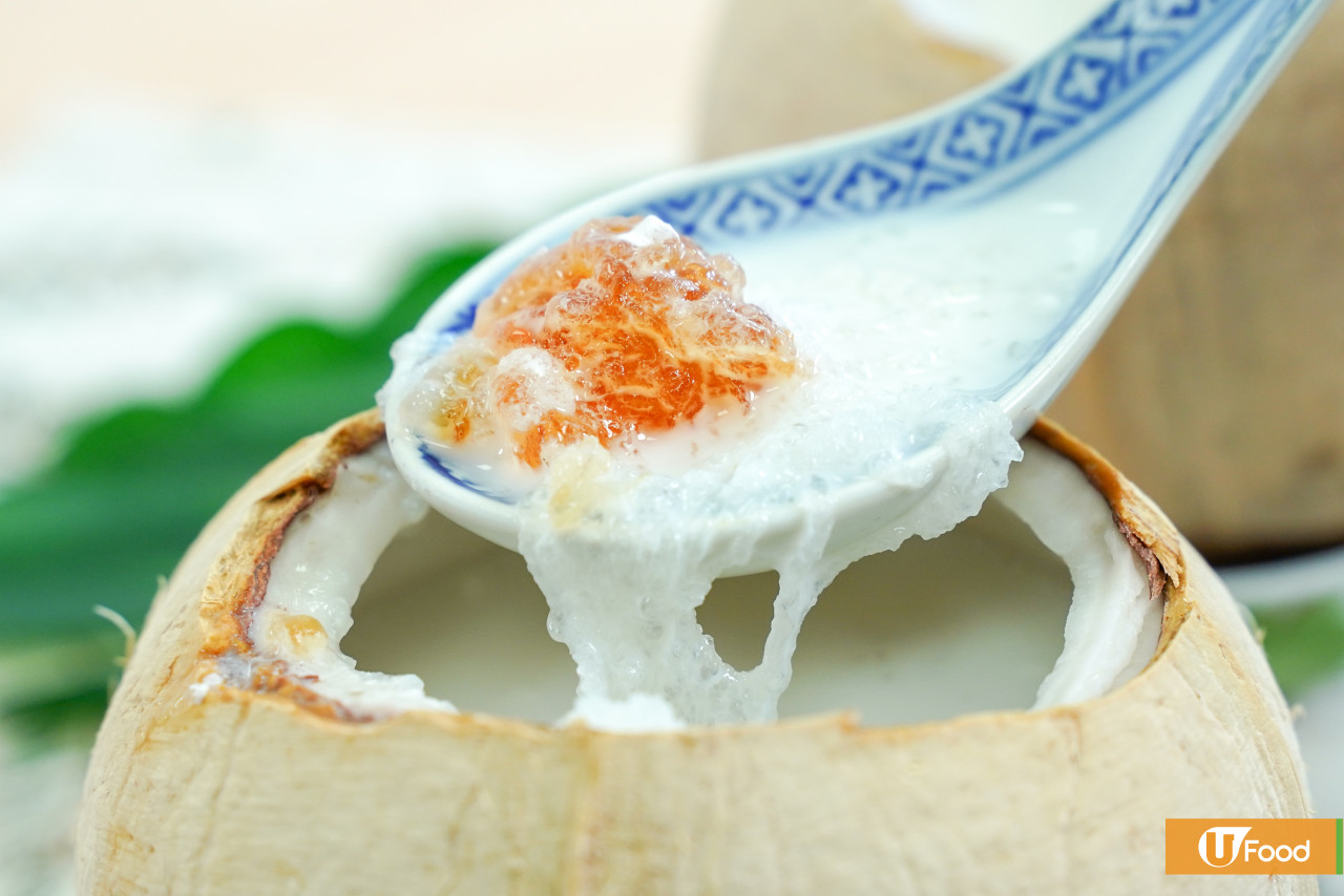 甜品食譜｜平民版燕窩！椰皇雪燕桃膠燉鮮奶糖水食譜 簡單3步滋潤養顏秋冬甜品 | U Food
