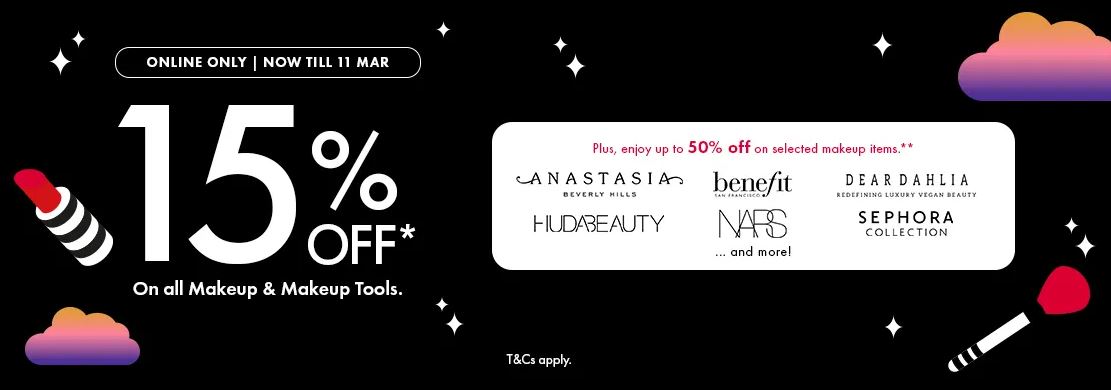 SEPHORA網店快閃全單85折！熱賣控油粉餅/唇膏推介！過期化妝品要換新！