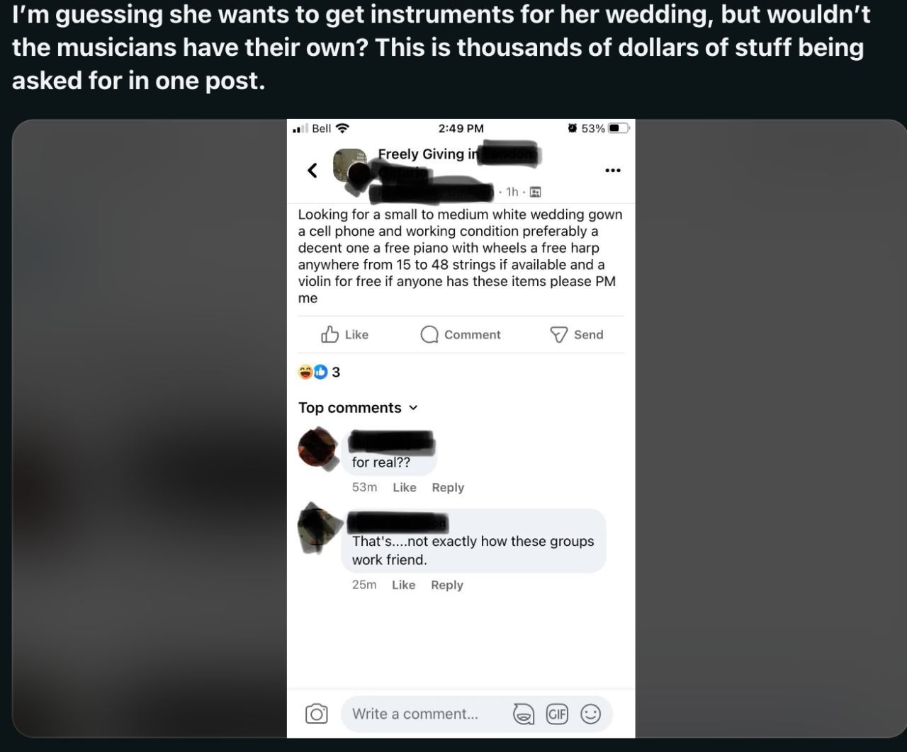 貪心準新娘徵求五件免費結婚用品！引來網民熱議：「新郎也需要提供嗎？」