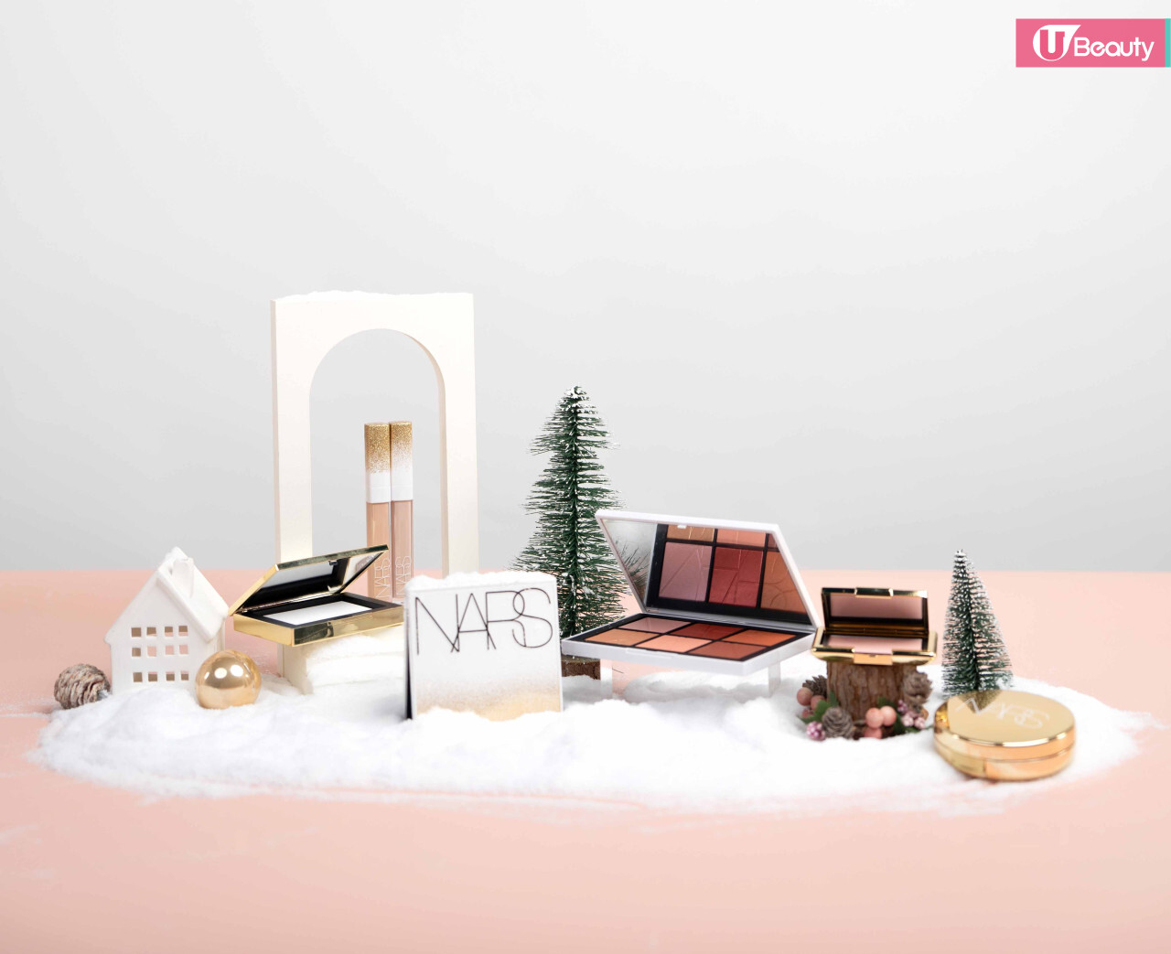 聖誕2023｜節日限量彩妝系列開箱！法式粉櫻+蜜桃香檳色！派對必備眼影盤！