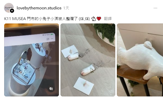 尖沙咀K11 MUSEA商戶$3.8萬兔仔展品被弄斷！閉路電視片段揭真相 店方超心痛 | UHK 港生活
