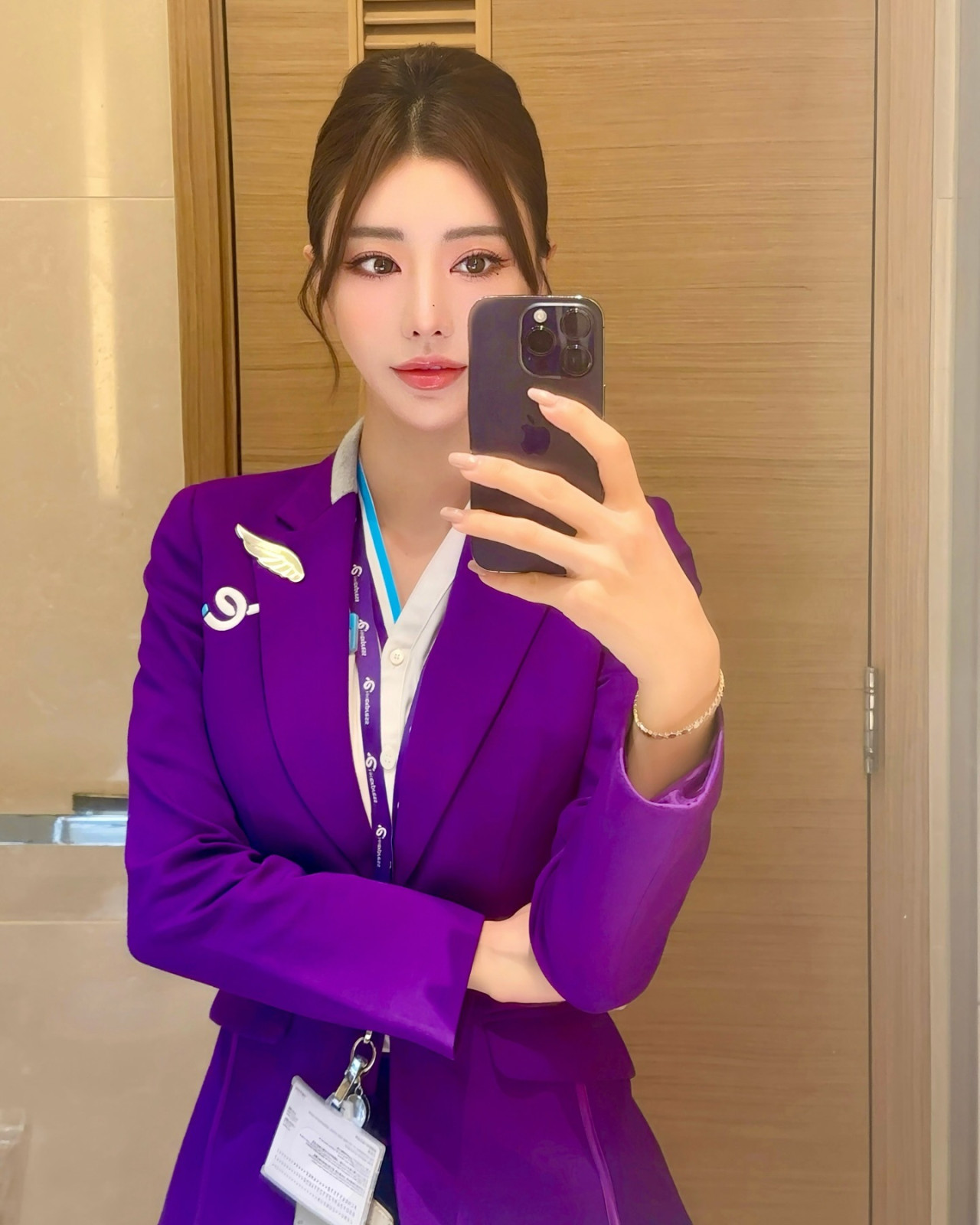 (圖:ooohsunny@Instagram) HK Express韓籍空姐IG爆紅!粉絲數反超官方帳號 網民:即刻想買機票