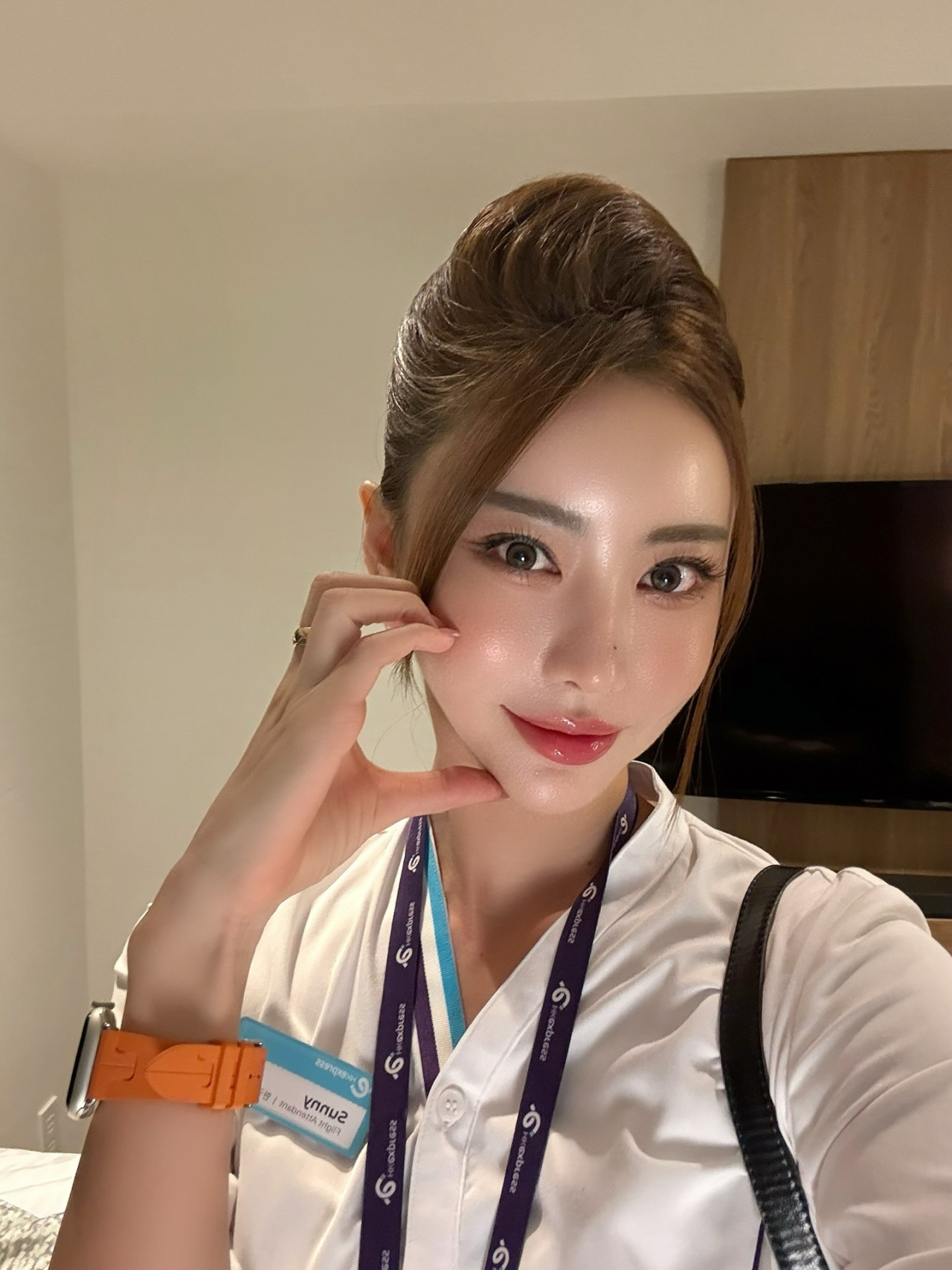 (圖:ooohsunny@Instagram) HK Express韓籍空姐IG爆紅!粉絲數反超官方帳號 網民:即刻想買機票