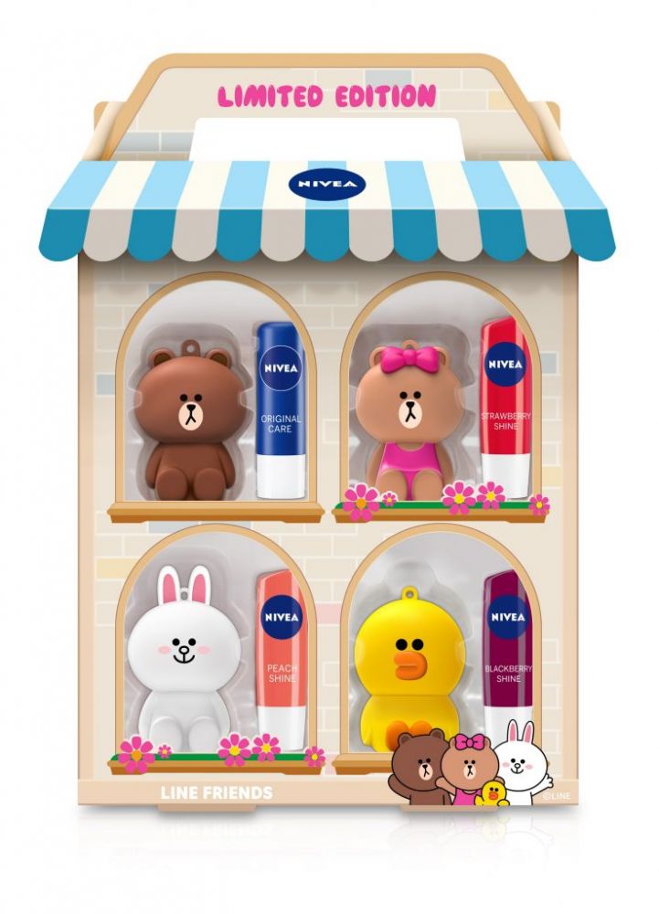 NIVEA潤唇膏+LANEIGE氣墊粉餅！LINE FRIENDS聯乘踩入美妝界