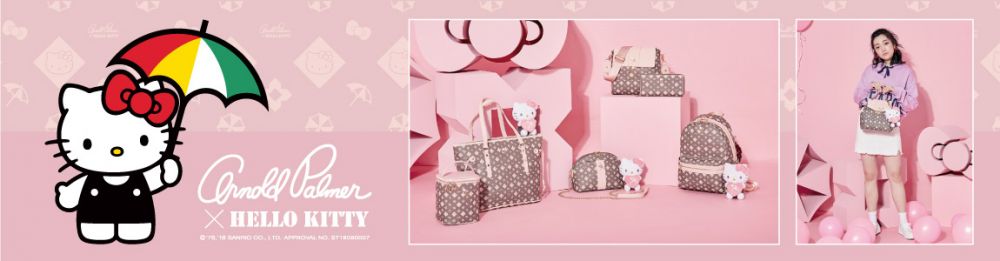 台灣Arnold Palmer新推Hello Kitty聯乘袋款！附贈公仔掛飾！可愛卡通印花圖案！
