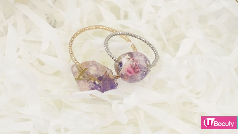 2分鐘DIY押花戒指教學！4個簡易步驟！文青少女感UP！