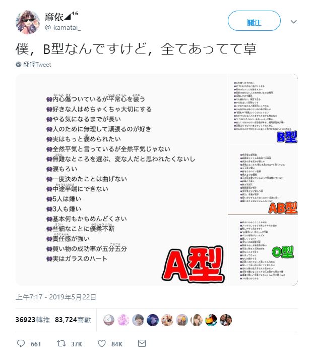 A型：內心傷痕累累，仍會故作堅強？Twitter熱傳4種血型性格分析！