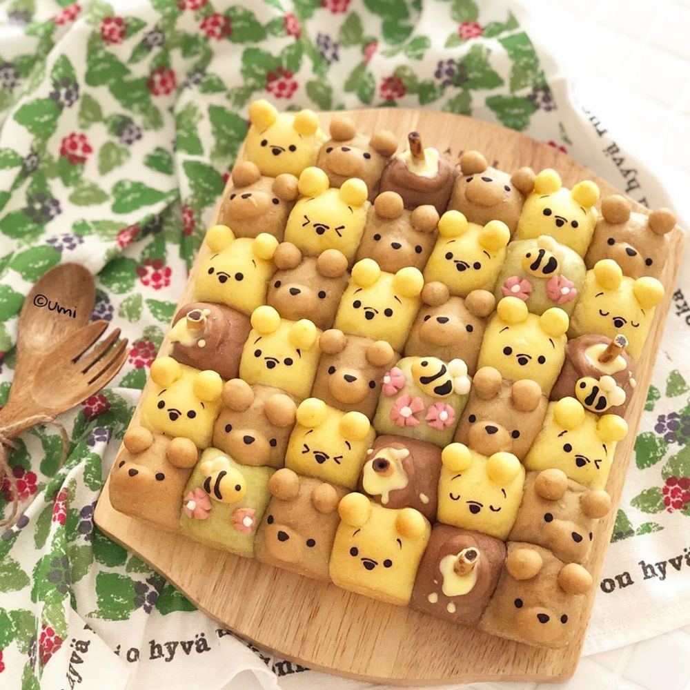 怎麼捨得吃？超可愛手工卡通麵包！集合小熊維尼、鬆馳熊！脹卜卜超治癒！