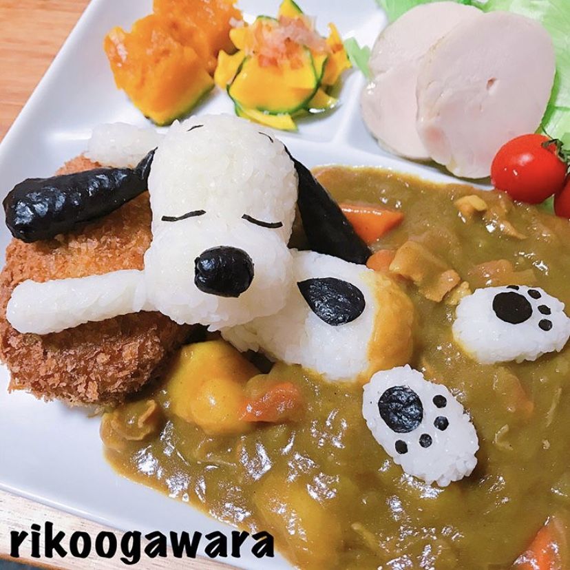 Snoopy在咖喱裡睡著？日本網友自製造型百變的Snoopy料理！
