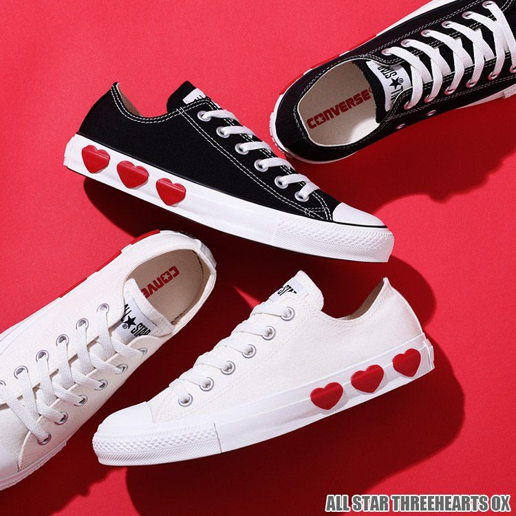 【波鞋2019】滿滿少女心！日本Converse新推小紅心款式！簡約可愛！配經典黑白色波鞋！