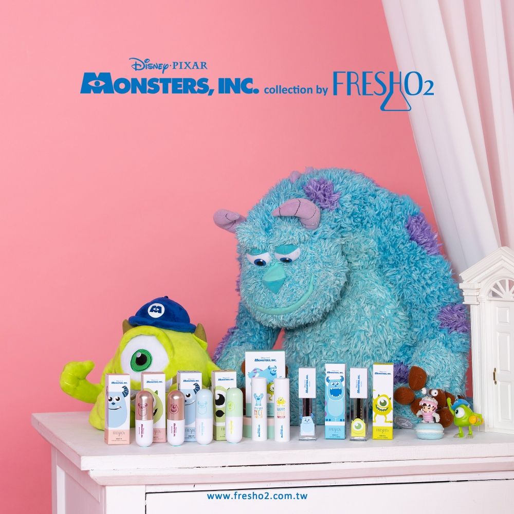台灣FreshO2聯乘《怪獸公司》推出4款唇部產品！可愛大眼仔、毛毛包裝！
