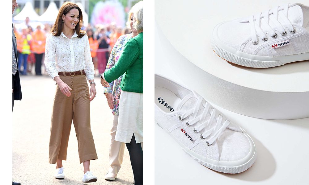 百搭耐穿！凱特上腳平民小白鞋再掀熱潮！6款明星愛穿平價小白鞋！