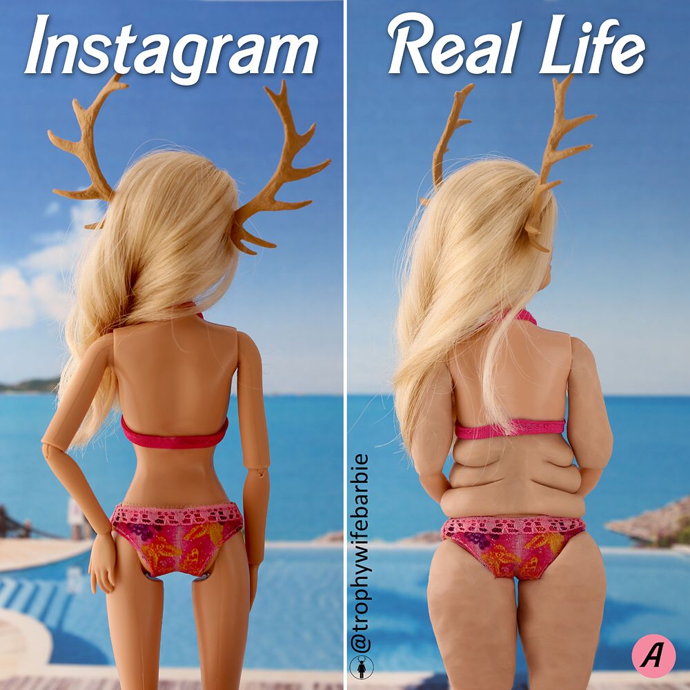 Barbie崩壞了！演繹女生搞笑真實日常！幾層肚腩、盡情耍廢！