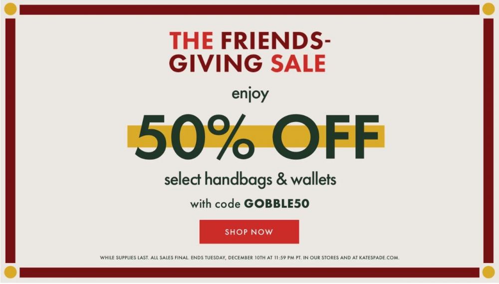 【Black Friday 2019】美國kate spade官網5折勁減！最平$258入手！精選16款粉嫩手袋+銀包