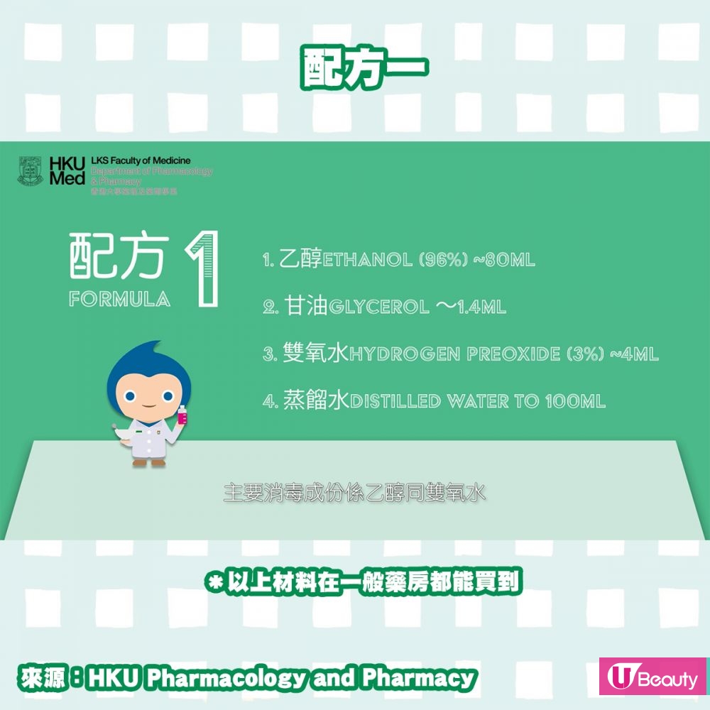 【武漢肺炎】港大教授教2個自製酒精搓手液配方！符合世衛標準！內附短片教學！