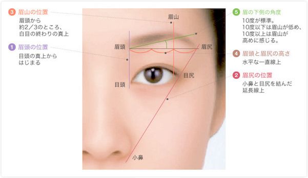 【修眉教學】黃金比例眉型5大法則！改變臉部印象！簡單修眉教學+3大流行眉型畫法！