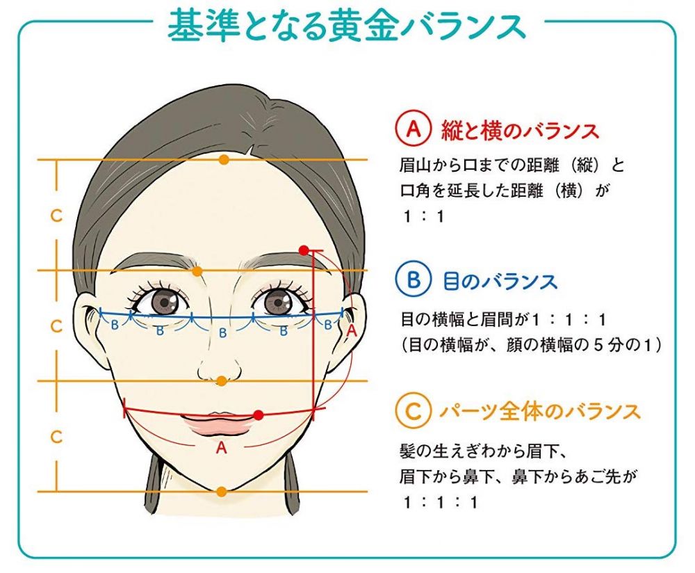 日本插畫教你測出自己的臉型！5種臉型！你屬於哪種？內附臉型化妝小貼士！