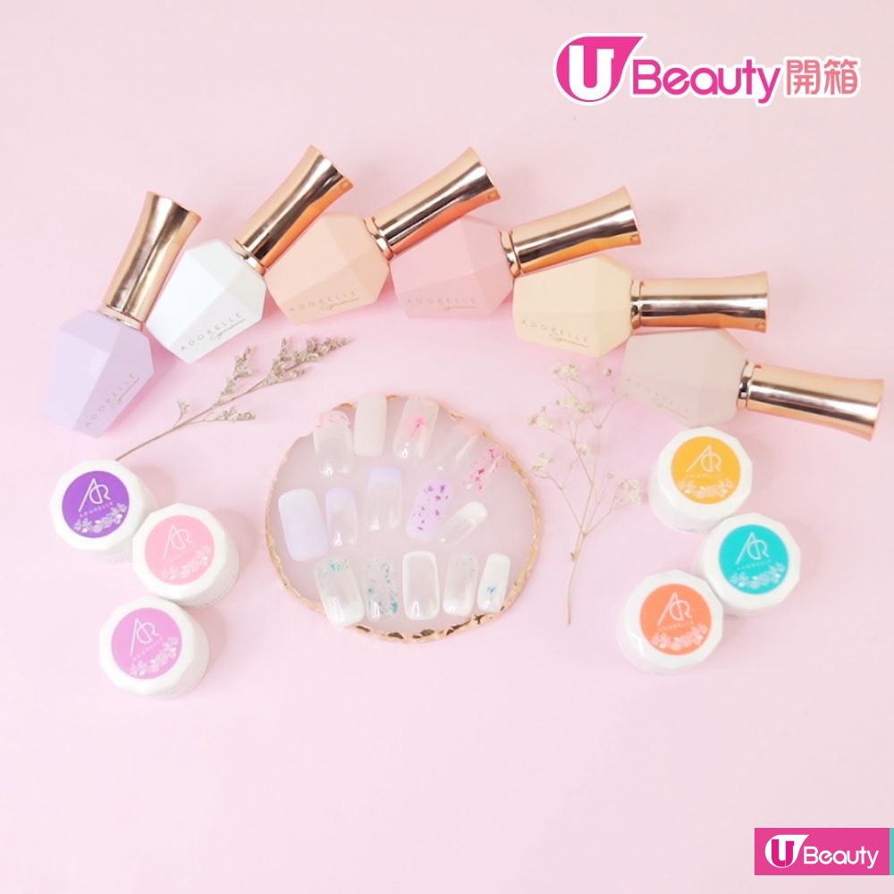 【Gel甲DIY】韓國ADORELLE半透明啫喱&乾花gel！滿滿春天氣息