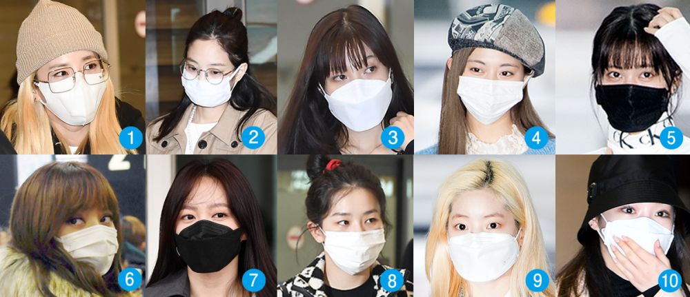 10位韓星口罩Look逐個捉！素顏上陣！你猜得出她們是誰嗎？內附口罩造型2大重點！