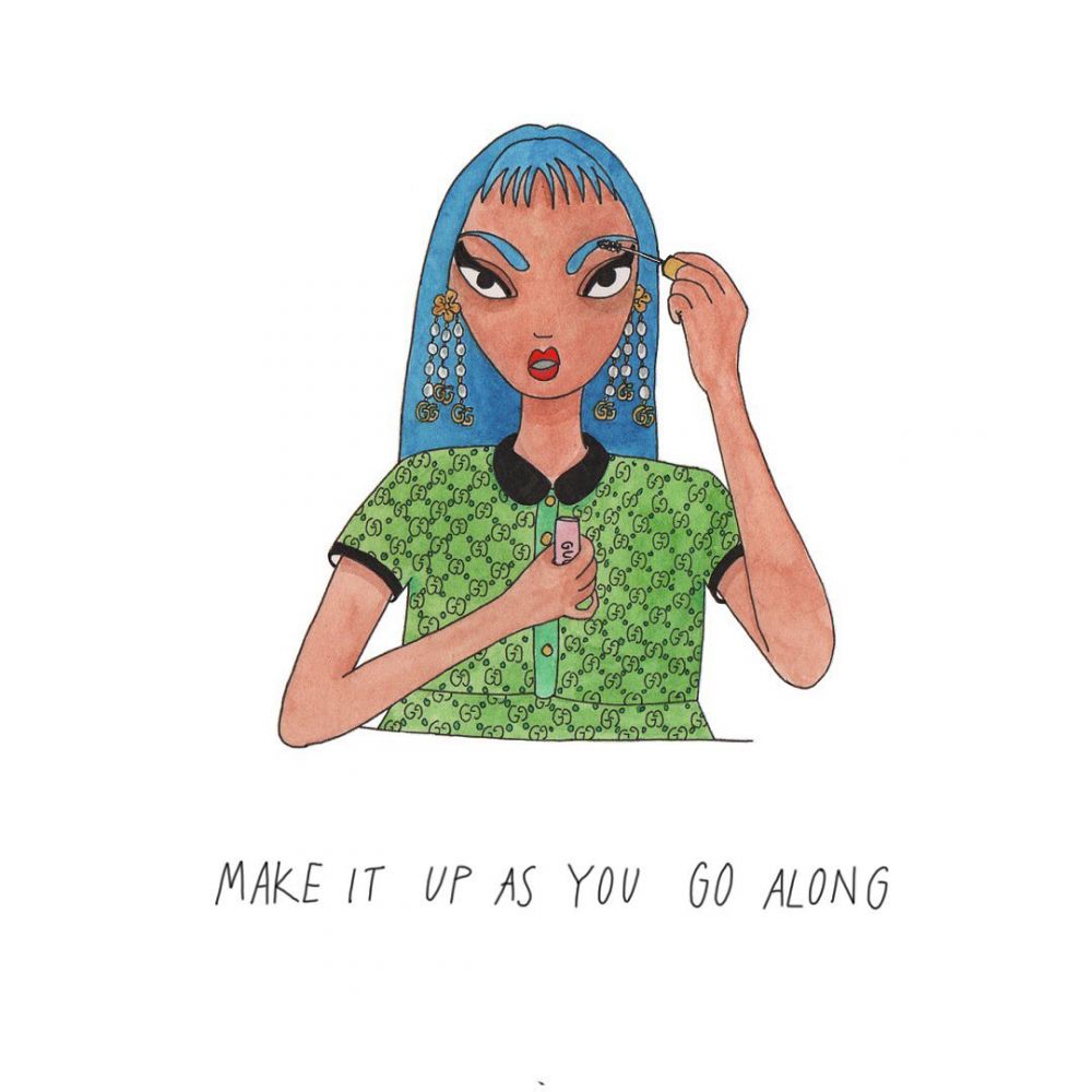 GUCCI Beauty釋出女生居家防疫插畫！輕鬆幽默呈現6個寫實日常！網友：最奢侈的家居隔離？