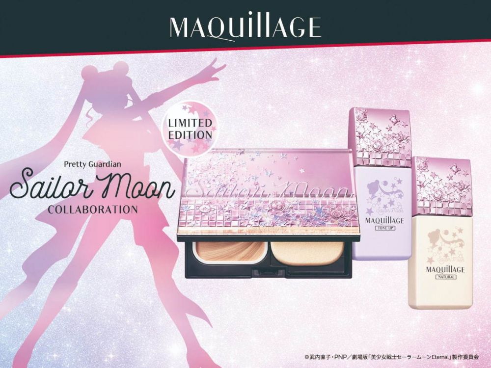 日本MAQuillAGE推出《美少女戰士》限定產品！夢幻變身主題粉盒、妝前底霜！