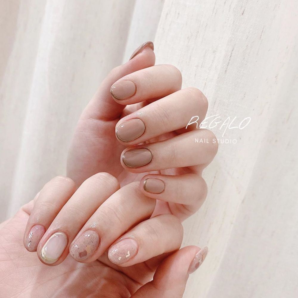 【美甲2020】超過50款溫柔「奶茶色」美甲提案！大地柔和暖色調！暈染效果顯白、優雅！