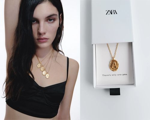 ZARA推出A-Z字母頸鏈系列！一開售立馬售罄！精緻又復古的設計！