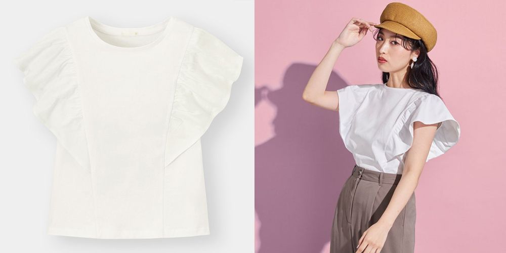 12款GU初夏新品上衣推介！顯瘦荷葉邊/百搭兩穿上衣！全部$79買到！