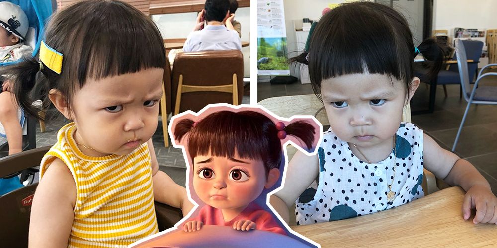 韓國IG爆紅齊瀏海皺眉妹長大了！被封為《怪獸公司》真人版Boo！愈大愈可愛！