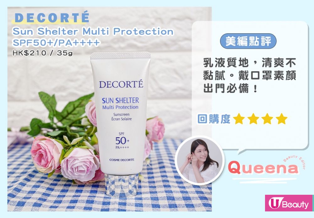 【美編空瓶賞】8款編輯部愛用防曬推介！水潤零黏笠！打底用妝感乾爽貼服！