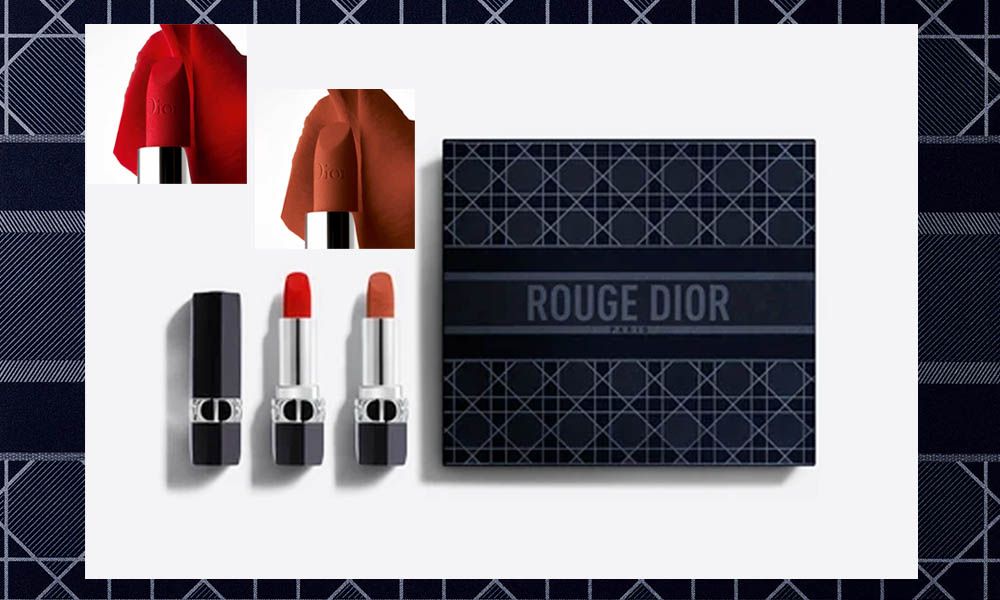 Dior極奢華限量唇膏禮盒！絕美絲絨藤格紋珠寶盒！網購優惠價買到！