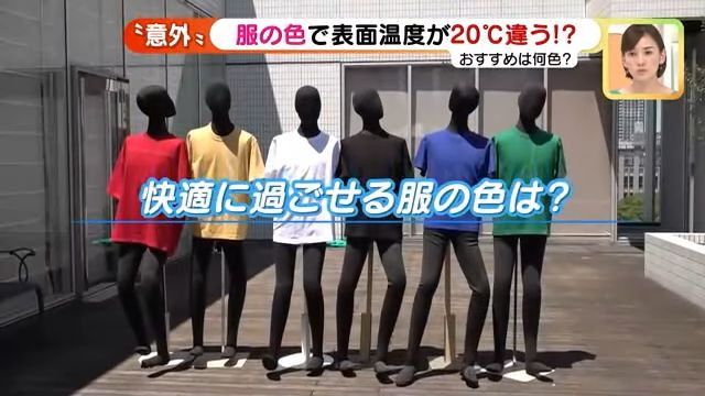 日本節目實測衣服顏色吸熱程度！4大最消暑衣服顏色！韓星私服示範耐熱穿搭！