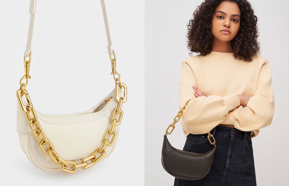 CHARLES&KEITH官網減價低至68折！熱門手袋款式精選！精緻粉毛呢肩背包！