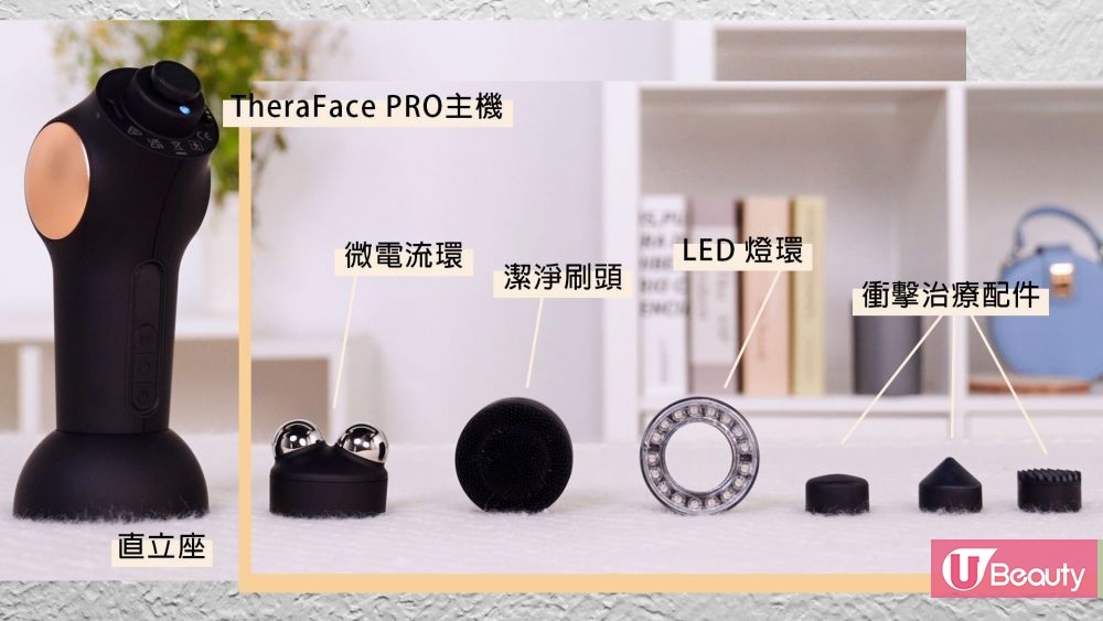 Theraface Pro面部健康護理儀！一機集5大功能！衝擊治療、深層清潔、光學療法、冷暖護理、微電流療法